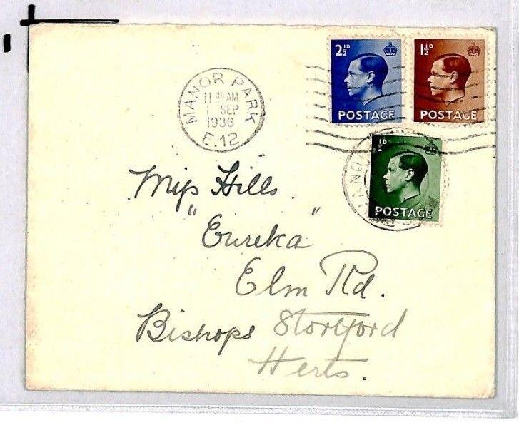 CR173 GB KEVIII FDC Manor Park 1936 First Day Cover {samwells-covers}