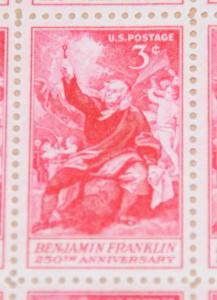 1956 sheet, Benjamin Franklin, Sc# 1073
