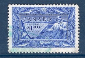 Canada   #302  used  1951  Fish resources