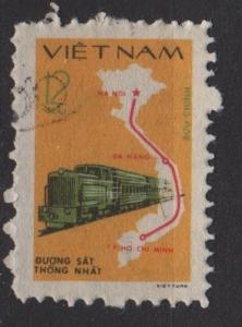 Vietnam 1980 - Scott 1083 used - 12xu, Train & Map