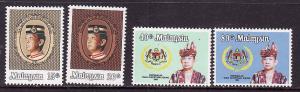 D1-Malaysia-Scott#286-9-unused NH set-Sultan Mahmood-1984-