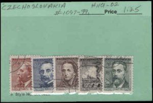 Czechoslovakia SC# 1101-1102-1097-1098-1099 Used f/vf