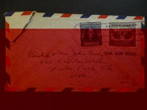 1951 El Salvador to Winter Park Florida US Commemorative UPU Stamp Airmail Cover