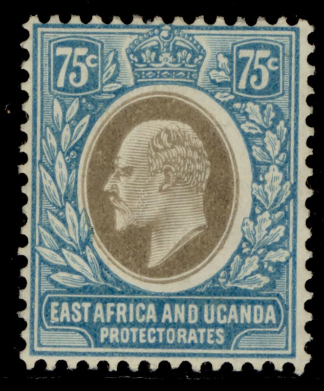 EAST AFRICA and UGANDA EDVII SG42, 75c grey and pale blue, M MINT.