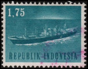 Indonesia 628 - Used - 1.75r Cargo Ship (1964)