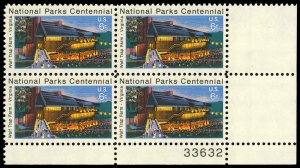 US Sc 1452 VF/MNH Plate Block - 1972 6¢ Wolf Trap Farm - P.O. Fresh