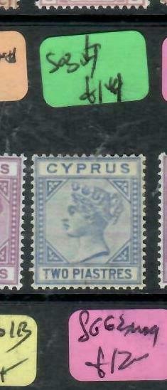 CYPRUS (P2512B) QV 2 PI   SG 34   MOG  ANTIQUE OVER 100 YEARS OLD