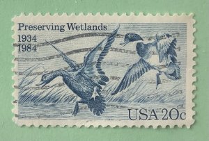 USA 1984 Scott 2092 used - 20c, Migratory Bird Hunting, Preserving Wetlands