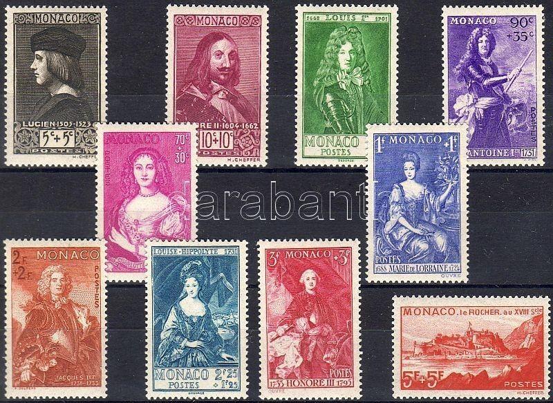 Monaco stamp Monarchs set 1939 MNH Mi 190-199 WS186966