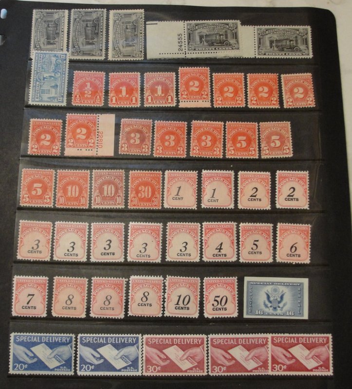 US Postage Due Lot – Most MH