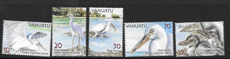 VANUATU SG989/93 2007 REEF HERONS MNH 