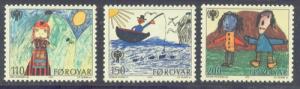 FAROE ISLANDS  45-7 MNH 1979 Intl.Year of the Child CV $1.50