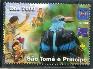 Sao Tome & Principe 2004 SCOUTS Anniversary BIRDS 1v Perforated Mint (NH)