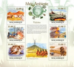 Mozambique 2010 MNH - Volcanoes. Sc 1957, YT 2848-2853, Mi 3651-3656