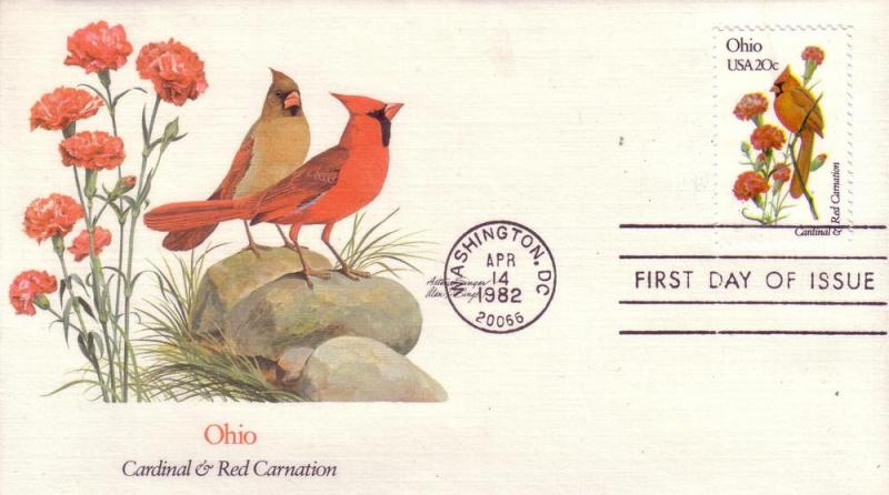 US Sc# 1953 / 2002 FDC's State Birds & Flowers Complete UXZ