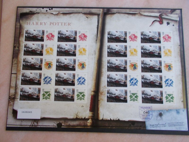 Harry Potter Hogwarts Express Limited Edition Smiler Sheet No. 46/250 TS-188 UM