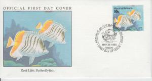 1993 Marshall Is Reef Life - Butterflyfish Scott 434 FDC