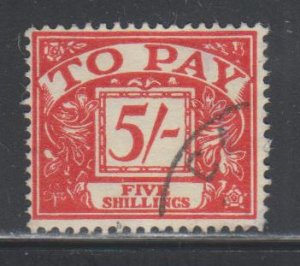 Great Britain,  5sh Postage Due (SC# J65) Used