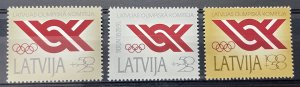 (4405) LATVIA 1992 : Sc# B150-B152 NTL OLYMPIC COMMITTEE - MNH VF