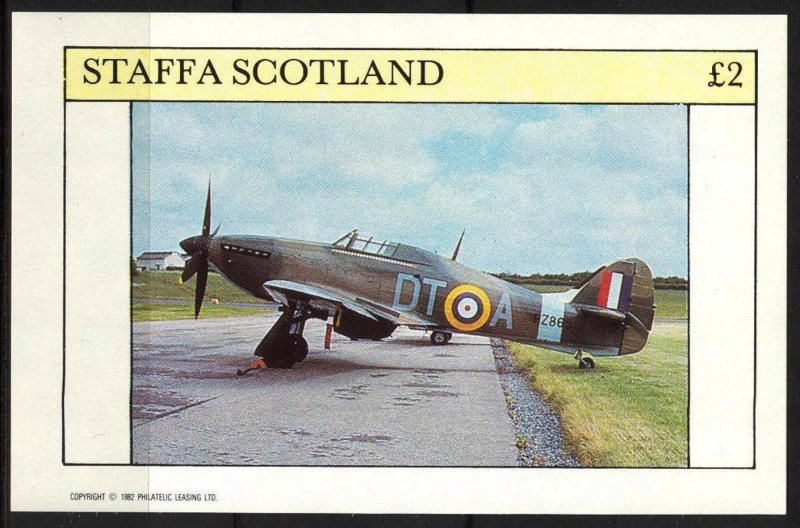 {ST127} Staffa Scotland Aviation Airplanes (3) S/S 2£ MNH Local