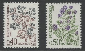 Andorra French J56-7 ** mint NH flowers (2306B 785)