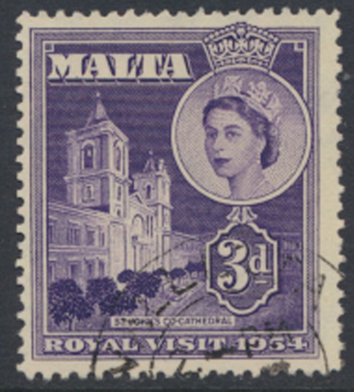 Malta SG 262  SC# 242  Royal Visit  1954 CTO see details / scan              ...