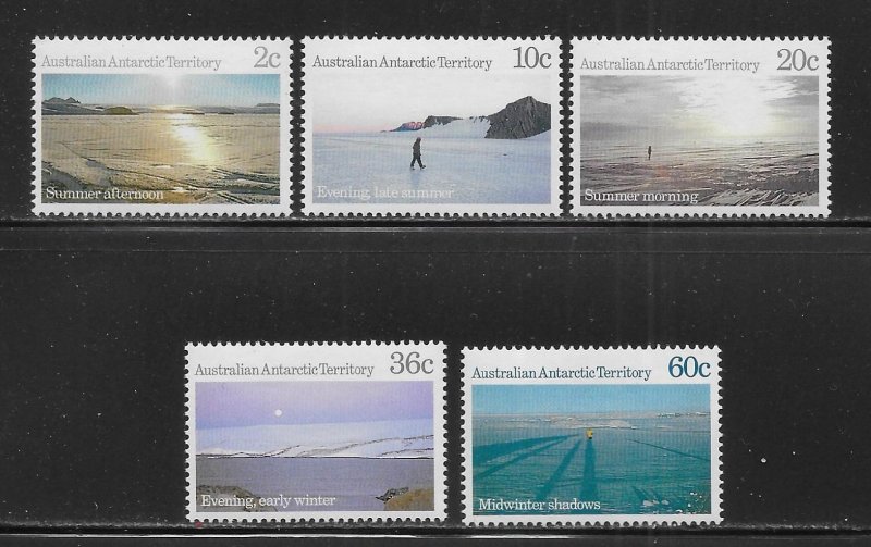 Australian Antarctic Territory L60, 62, 64, 68, 70 Views set MNH