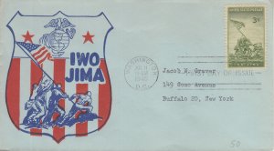 1945 Iwo Jima  (Scott 929) Poppenger TA FDC