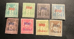Stamps Dedeagh Scott #1-8 hinged