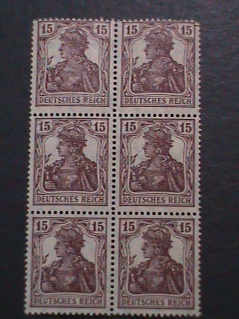 ​GERMANY-1916 SC#99 106 YEARS OLD GERMANIA STAMPS-MNH  BLOCK  VERY FINE-RARE