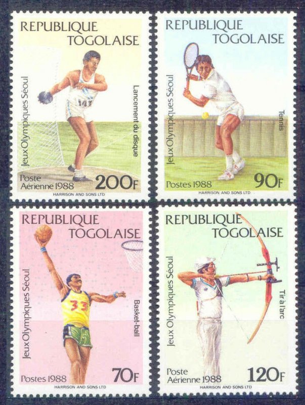 1988 Togo 2081-2084 1988 Olympic Games in Seoul 5,50 €