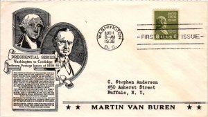 #813 Martin Van Buren Prexie Presidential – Anderson Cachet Addressed to An...