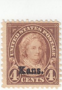 Scott #662 - 4 cent Yellow Brown - Martha Washington - Mint Hinged