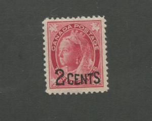 Queen Victoria 1899 Canada 3c Postage Carmine Stamp #87 Scott Value $17.50