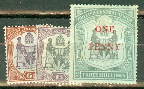 LC: British Central Africa 43-50, 57 mint CV $138; scan shows only a few