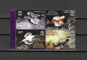 MALDIVES WWF 2004 SG 3966/9 MNH