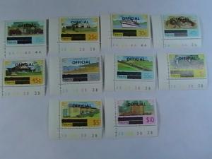 NEVIS # O1-O10-MINT/NH-COMPLETE SET OF PLATE # SINGLES--OFFICIALS--1980