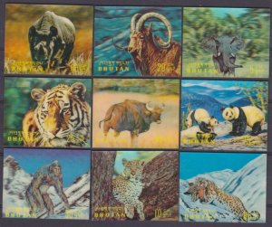 1970 Bhutan 376-384 3D Fauna 18,00 €