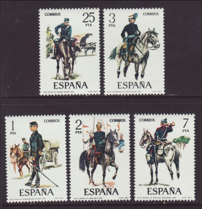 Spain 2051-2055 Horses,Uniforms MNH VF