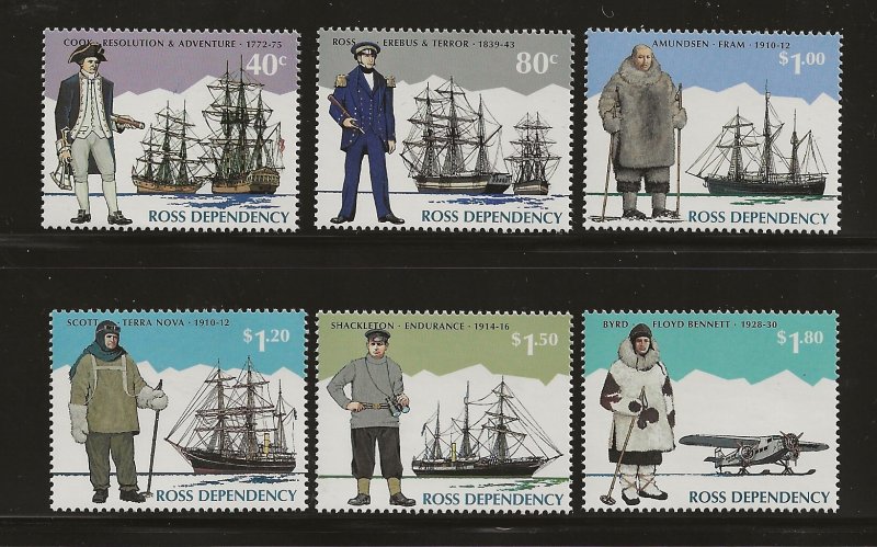 Ross Dependency L31-36  1995 set 6  vf mint nh