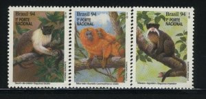 Brazil  MNH Scott # 2474-76 Monkeys