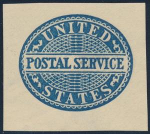 #UO16 VF-XF UNUSED CUT SQUARE POSTAL SERVICE CV $225.00 BR322