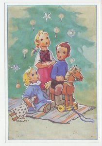 Postal stationery Finland 1990 Christmas - Doll - Horse