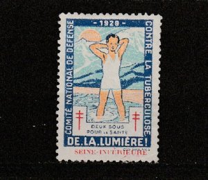 Belgium  (1929 Anti-TB Poster Stamp MH)