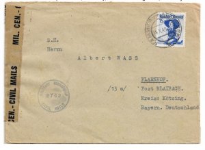 Kammer, Austria to Bavaria, Germany 1948 U.S. Censor after the war (M6150)