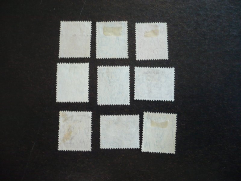 Stamps - Australia - Scott# 166,167,169-175 - Used Part Set of 9 Stamps