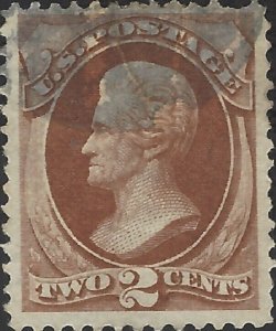 US Scott #135 Used VF 2 Cent 1870 Andrew Jackson Stamp
