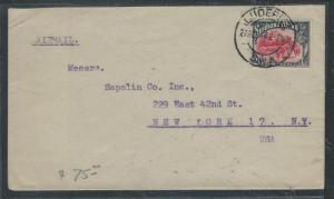 SOUTH  WEST AFRICA  (P2504B) 2/6 ANIMAL ON A/M COVER TO USA