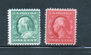 Scott # 331 &  332   unused   NO  GUM  Washington  Franklin  Issue