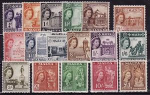 Malta QE-II Complete Definitive SET SG 266-282 MNH~ Nice Set& Good Price!